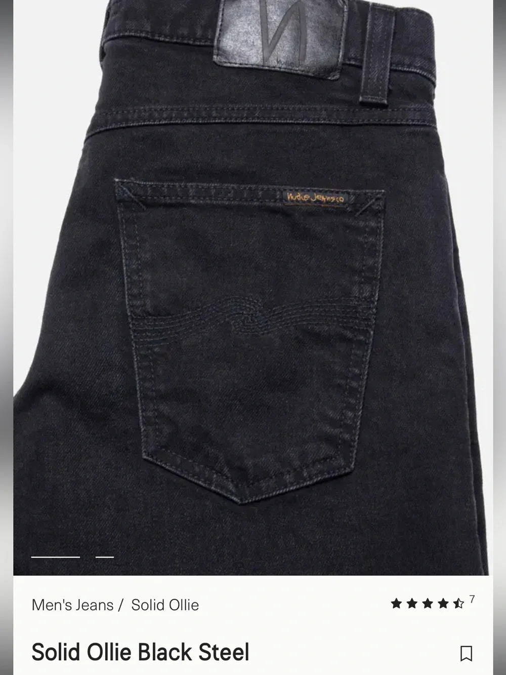 EUC Nudie Jeans Solid Ollie Jeans Black Steel Wash size 31x30 31 30
